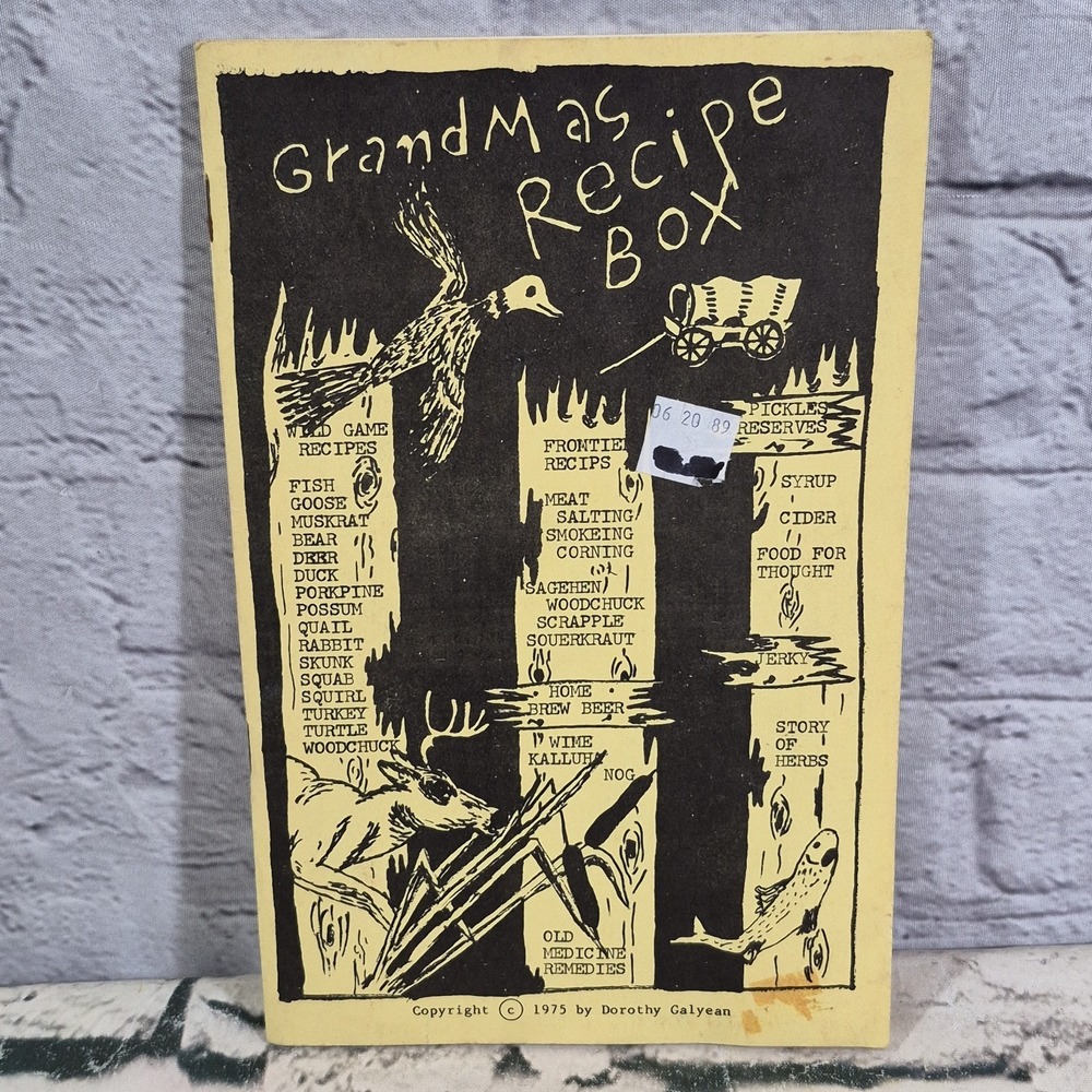 Grandmas Recipe Box Cookbook, Vintage 1975, Dorothy Galyean, Self Published